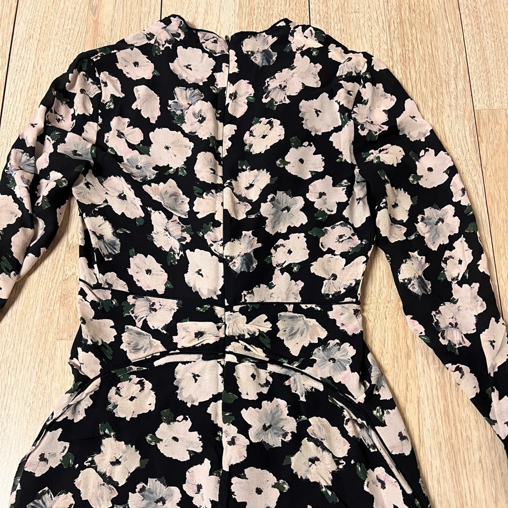 Proenza Schuler Pansy Print Silk Georgette Midi Dress - Picture 10 of 10